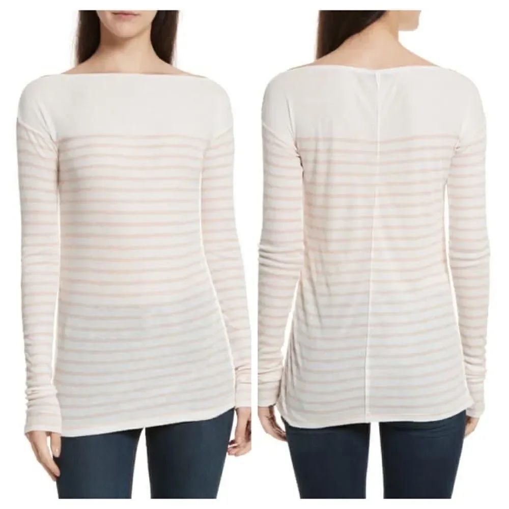 Rag & Bone Madison Stripe Long Sleeve Top Size Med
